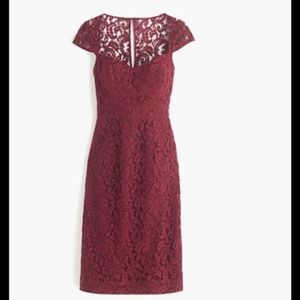 NWT J Crew Tinsley Red Leavers Lace Dress size 4